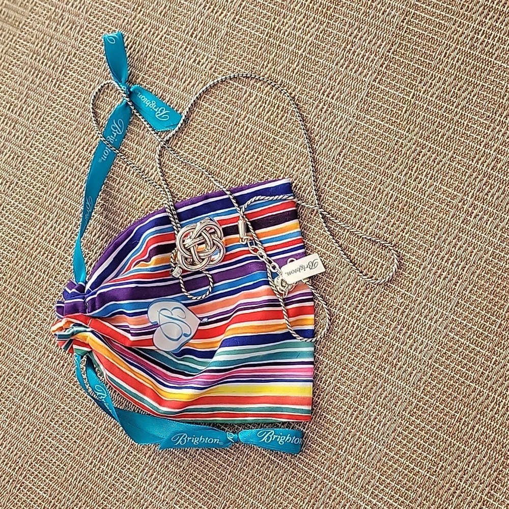 Brighton badge clip necklace